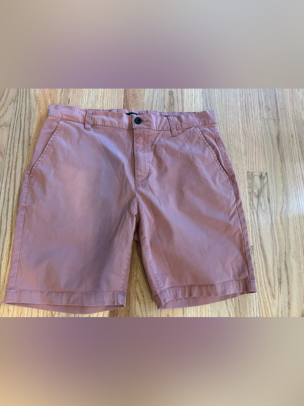 Kenneth Cole Rose-Tone Flat Front Chino Shorts